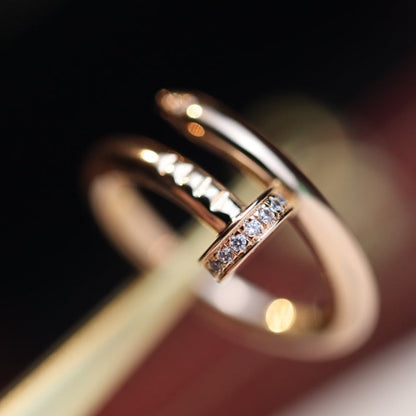 [Perla Lux]JUSTE RING 2.65MM PINK GOLD DIAMOND