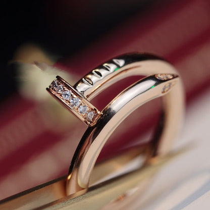 [Perla Lux]JUSTE RING 2.65MM PINK GOLD DIAMOND