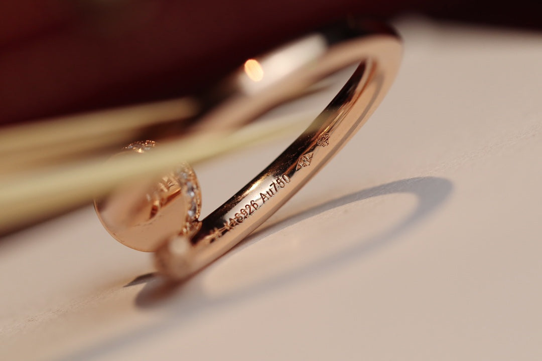 [Perla Lux]JUSTE RING 2.65MM PINK GOLD DIAMOND