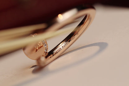 [Perla Lux]JUSTE RING 2.65MM PINK GOLD DIAMOND
