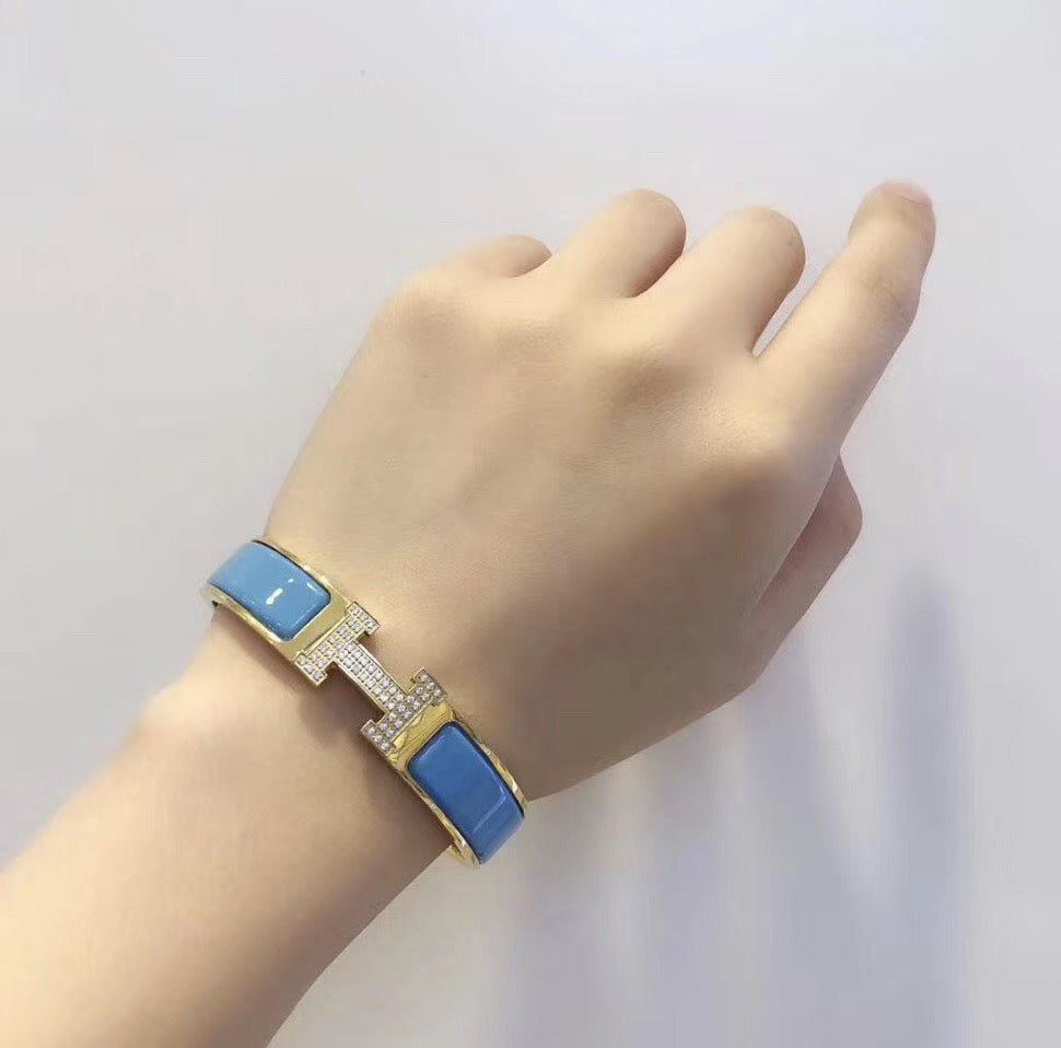 [Perla Lux]H CLOUD BLUE BRACELET GOLD DIAMOND