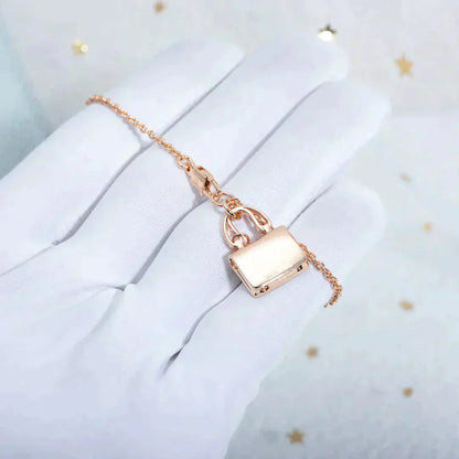 [Perla Lux]AMULETTE PEDANT ROSE GOLD NECKLACE