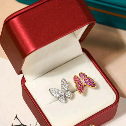 [Perla Lux]TWIN BUTTERFLY DIAMOND RING