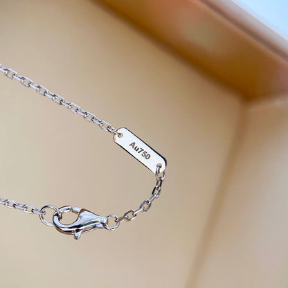 [Perla Lux]CLOVER DIAMOND NECKLACE SILVER