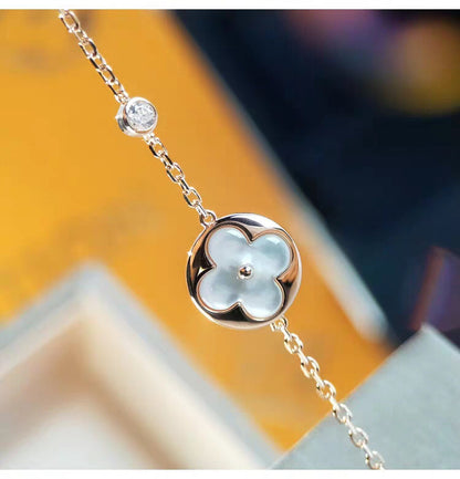 [Perla Lux]SUN MOP GOLD 1 DIAMOND NECKLACE