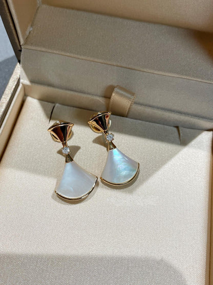 [Perla Lux]DREAM MOP 1 DIAMOND EARRINGS