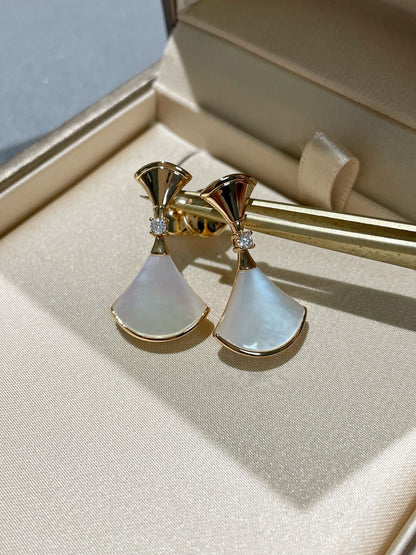 [Perla Lux]DREAM MOP 1 DIAMOND EARRINGS