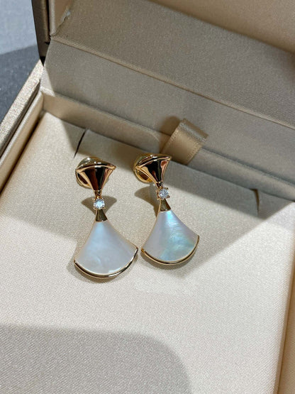 [Perla Lux]DREAM MOP 1 DIAMOND EARRINGS