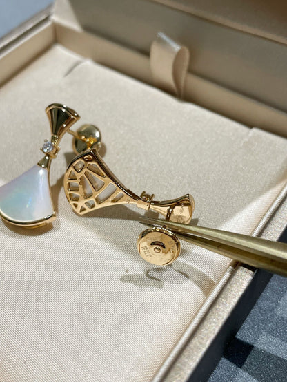 [Perla Lux]DREAM MOP 1 DIAMOND EARRINGS