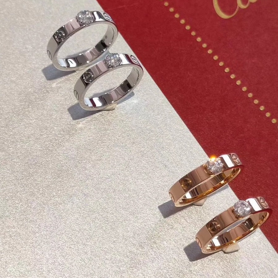 [Perla Lux]LOVE RING 3.6MM 1 BIG DIAMOND