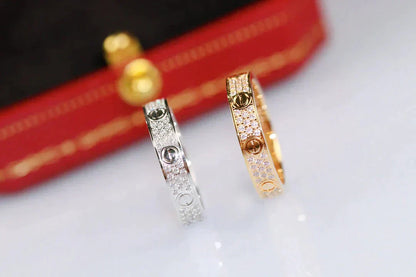 [Perla Lux]LOVE RING 3.6MM DIAMOND PAVED