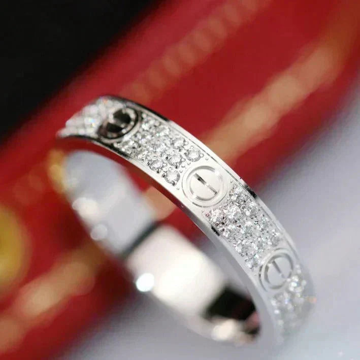[Perla Lux]LOVE RING 3.6MM DIAMOND PAVED
