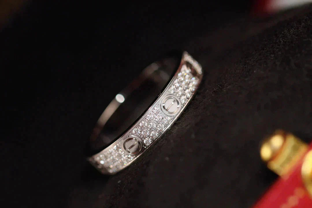 [Perla Lux]LOVE RING 3.6MM DIAMOND PAVED