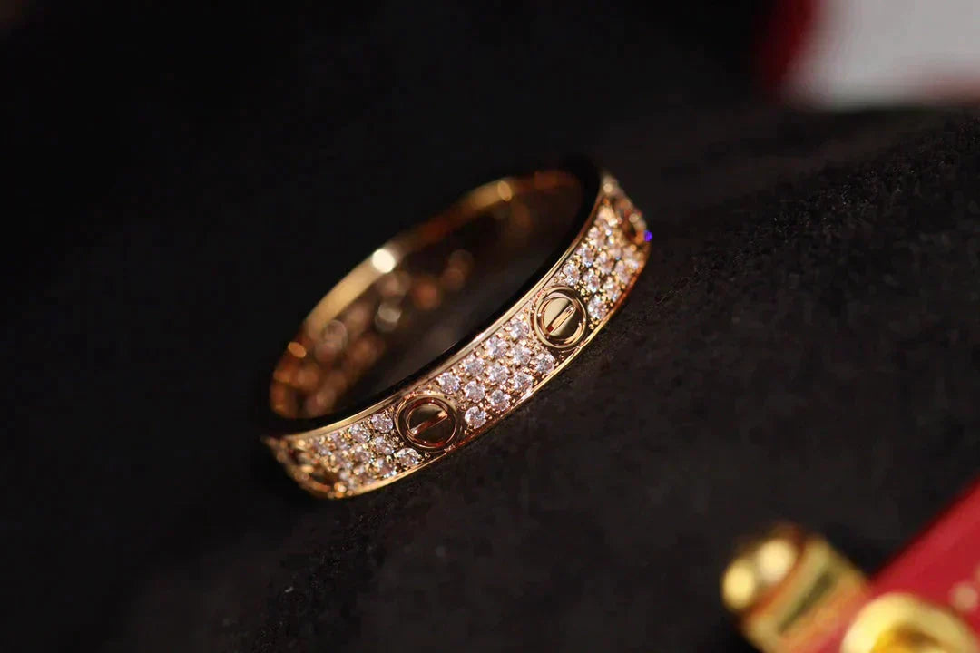 [Perla Lux]LOVE RING 3.6MM DIAMOND PAVED