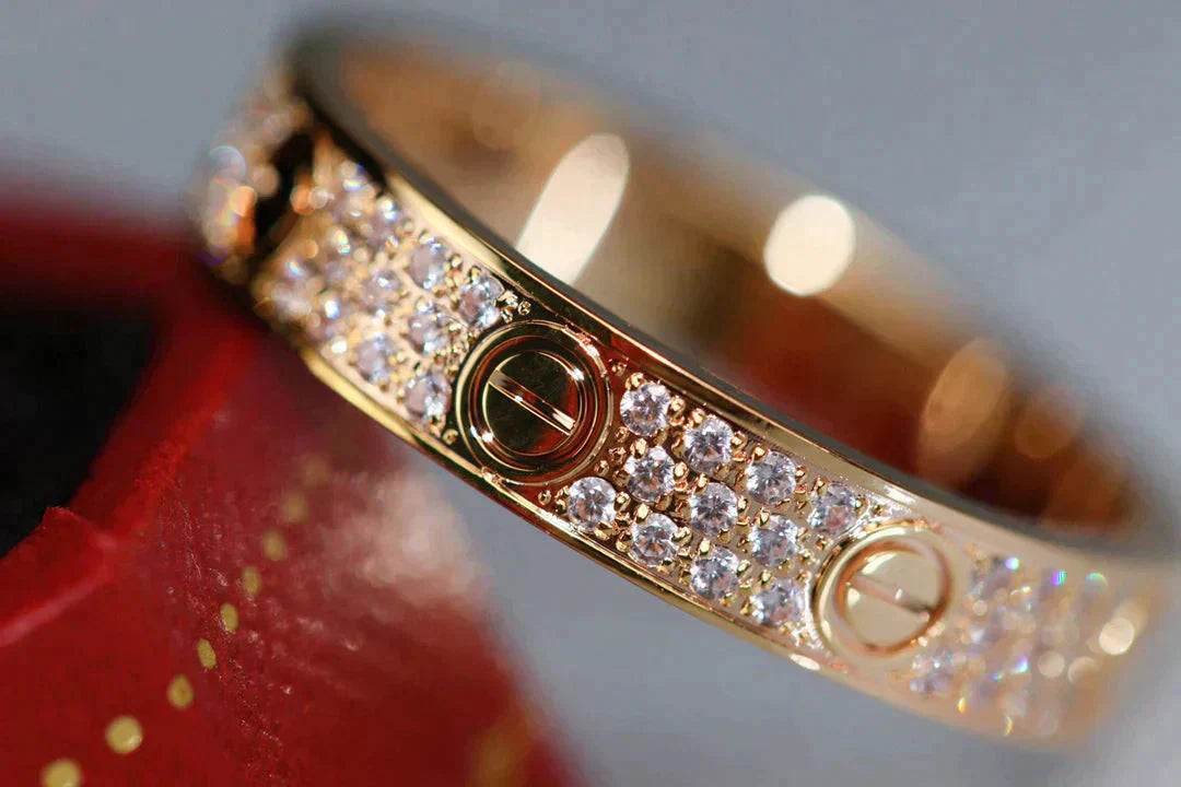 [Perla Lux]LOVE RING 3.6MM DIAMOND PAVED