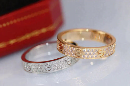 [Perla Lux]LOVE RING 3.6MM DIAMOND PAVED