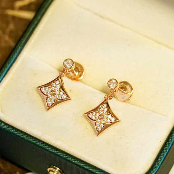 [Perla Lux]STAR DIAMONDS EARRINGS GOLD