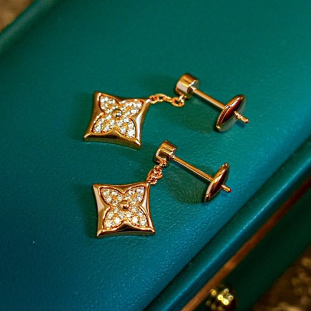[Perla Lux]STAR DIAMONDS EARRINGS GOLD