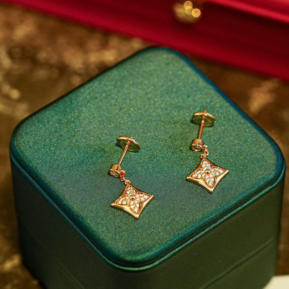[Perla Lux]STAR DIAMONDS EARRINGS GOLD