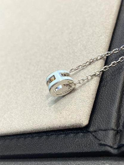 [Perla Lux]POP H LIGHT BLUE NECKLACE