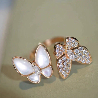 [Perla Lux]TWIN BUTTERFLY DIAMOND MOP RING
