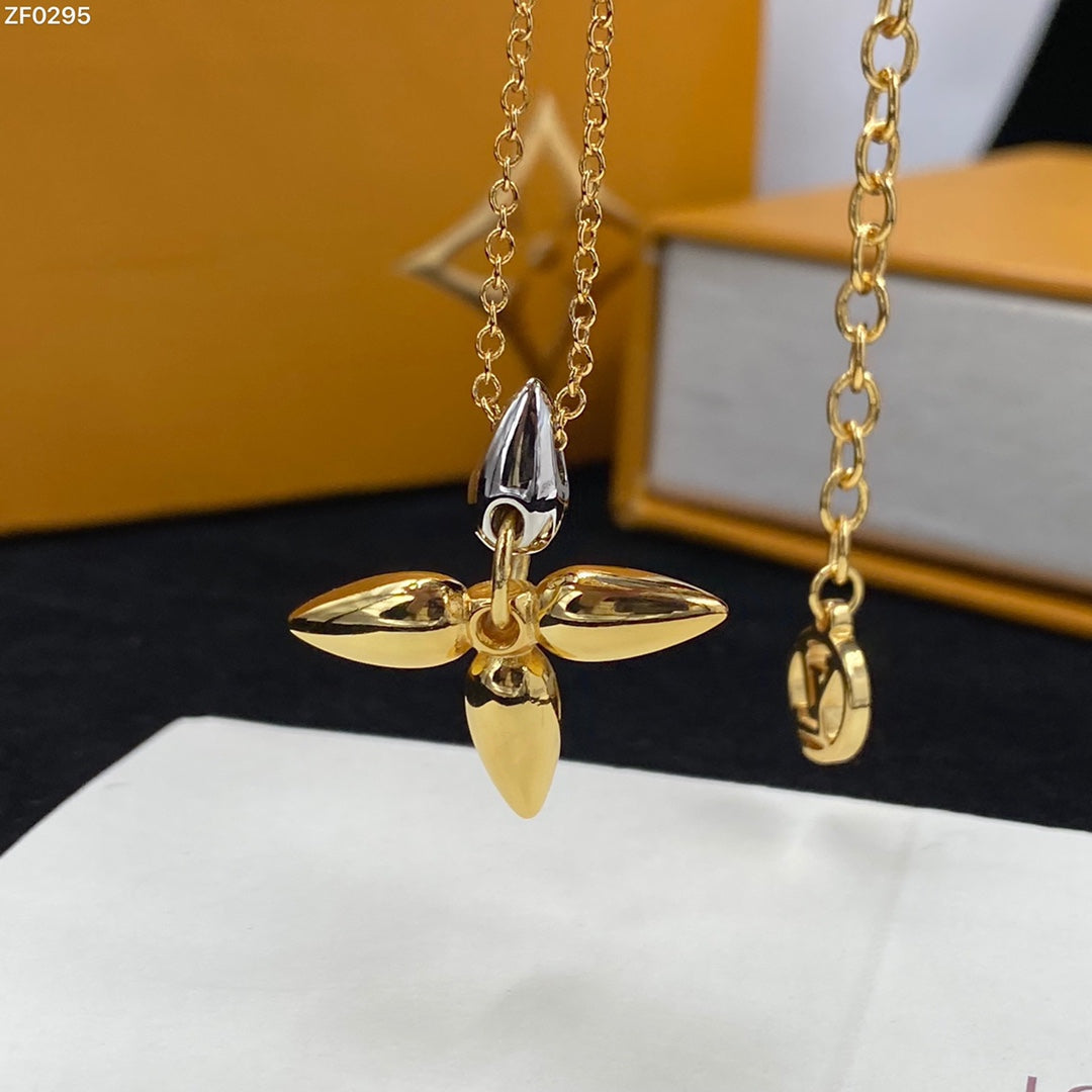 [Perla Lux]LOUISETTE PEDANT GOLD NECKLACE