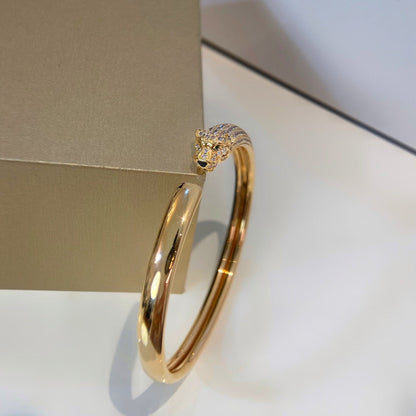 [Perla Lux]PANTHERE GOLD DIAMOND OPEN BRACELET
