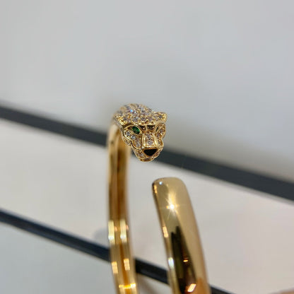 [Perla Lux]PANTHERE GOLD DIAMOND OPEN BRACELET