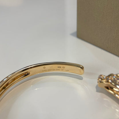 [Perla Lux]PANTHERE GOLD DIAMOND OPEN BRACELET