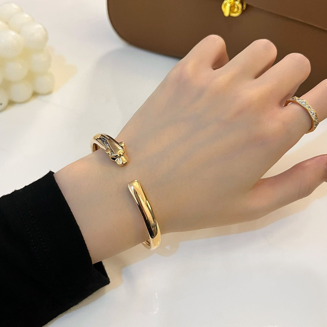 [Perla Lux]PANTHERE GOLD OPEN BRACELET