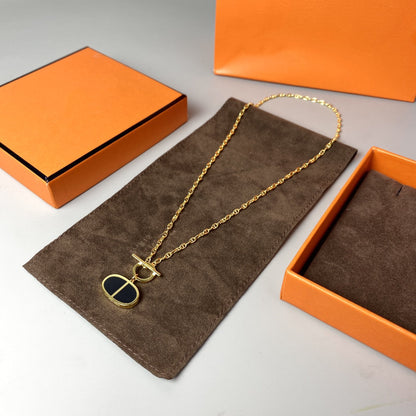[Perla Lux]CHAINE VERSO BLACK CERAMIC NECKLACE