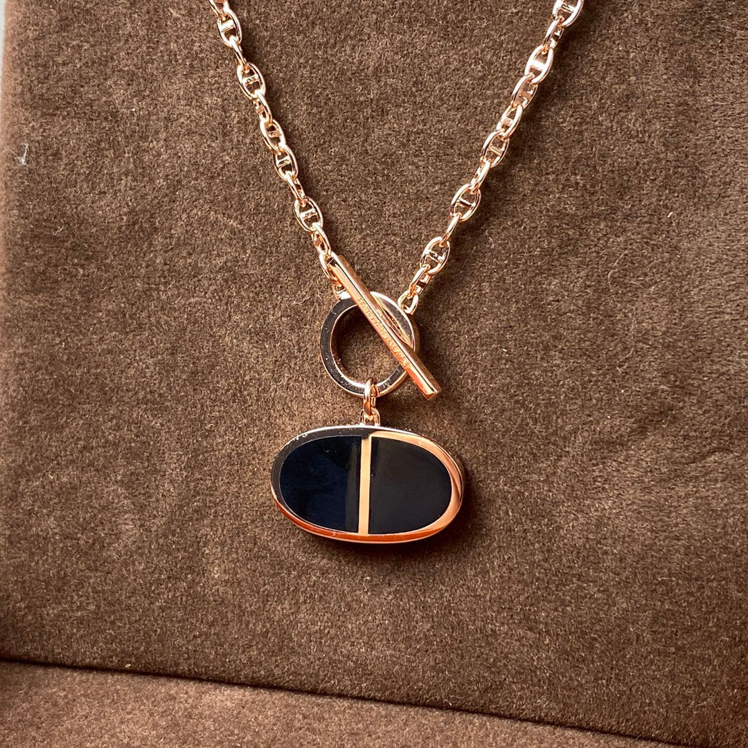 [Perla Lux]CHAINE VERSO BLACK CERAMIC NECKLACE