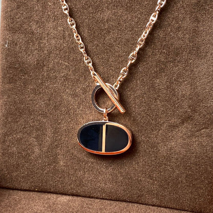 [Perla Lux]CHAINE VERSO BLACK CERAMIC NECKLACE