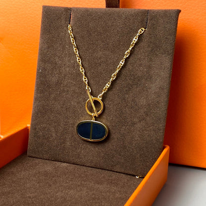[Perla Lux]CHAINE VERSO BLACK CERAMIC NECKLACE