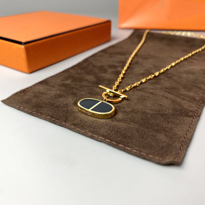 [Perla Lux]CHAINE VERSO BLACK CERAMIC NECKLACE