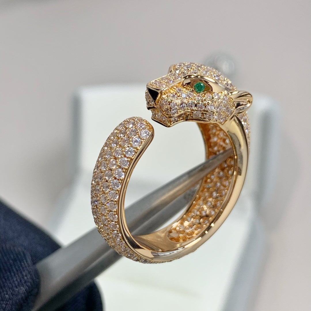 [Perla Lux]PANTHERE PINK GOLD DIAMOND RING