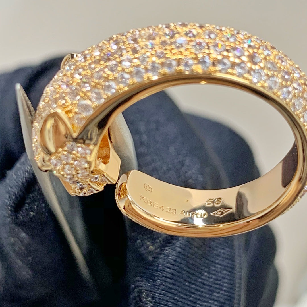 [Perla Lux]PANTHERE PINK GOLD DIAMOND RING
