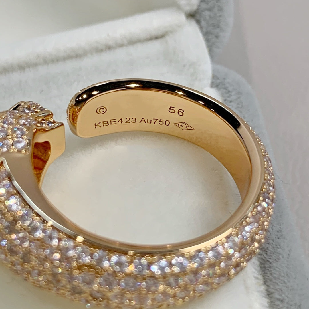 [Perla Lux]PANTHERE PINK GOLD DIAMOND RING