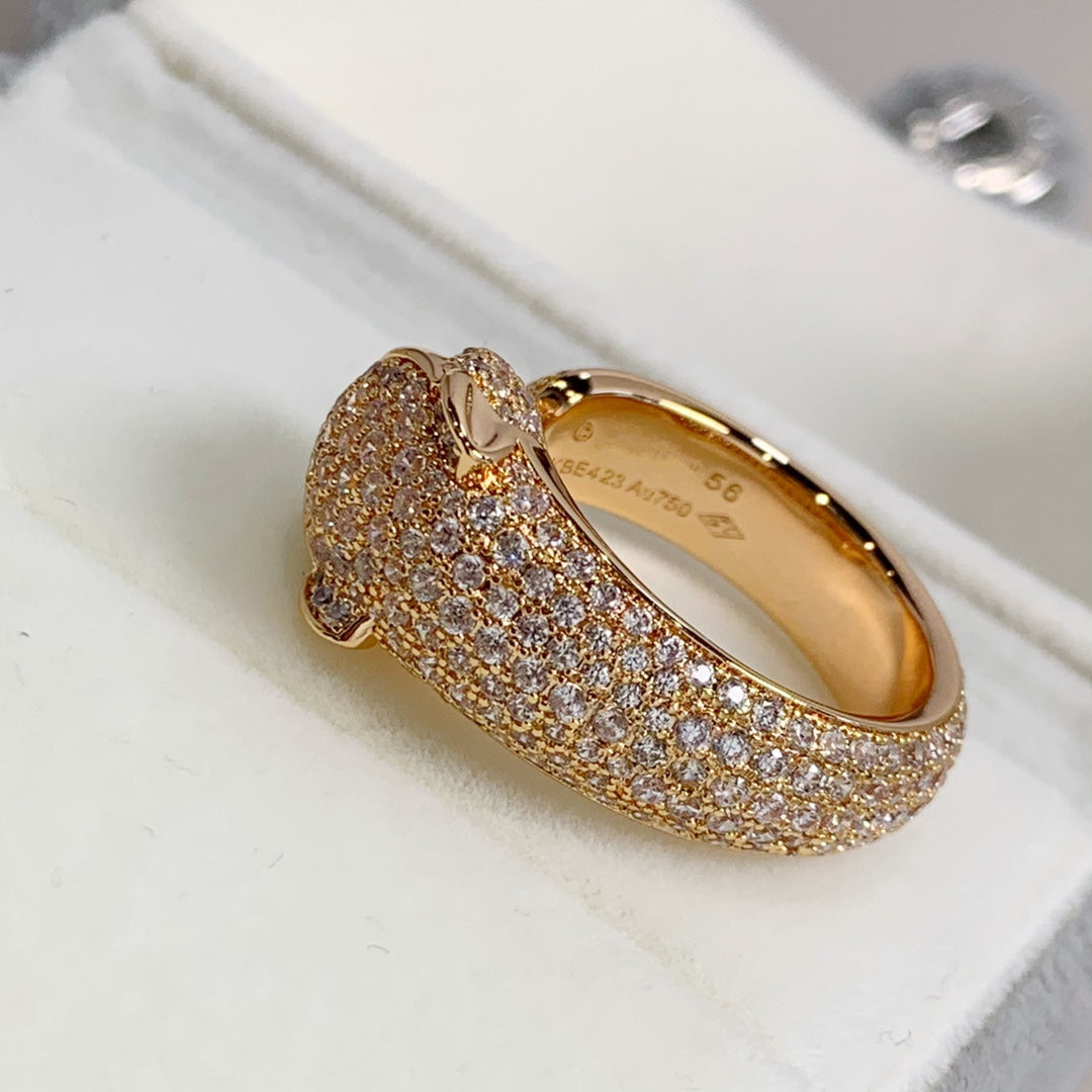 [Perla Lux]PANTHERE PINK GOLD DIAMOND RING