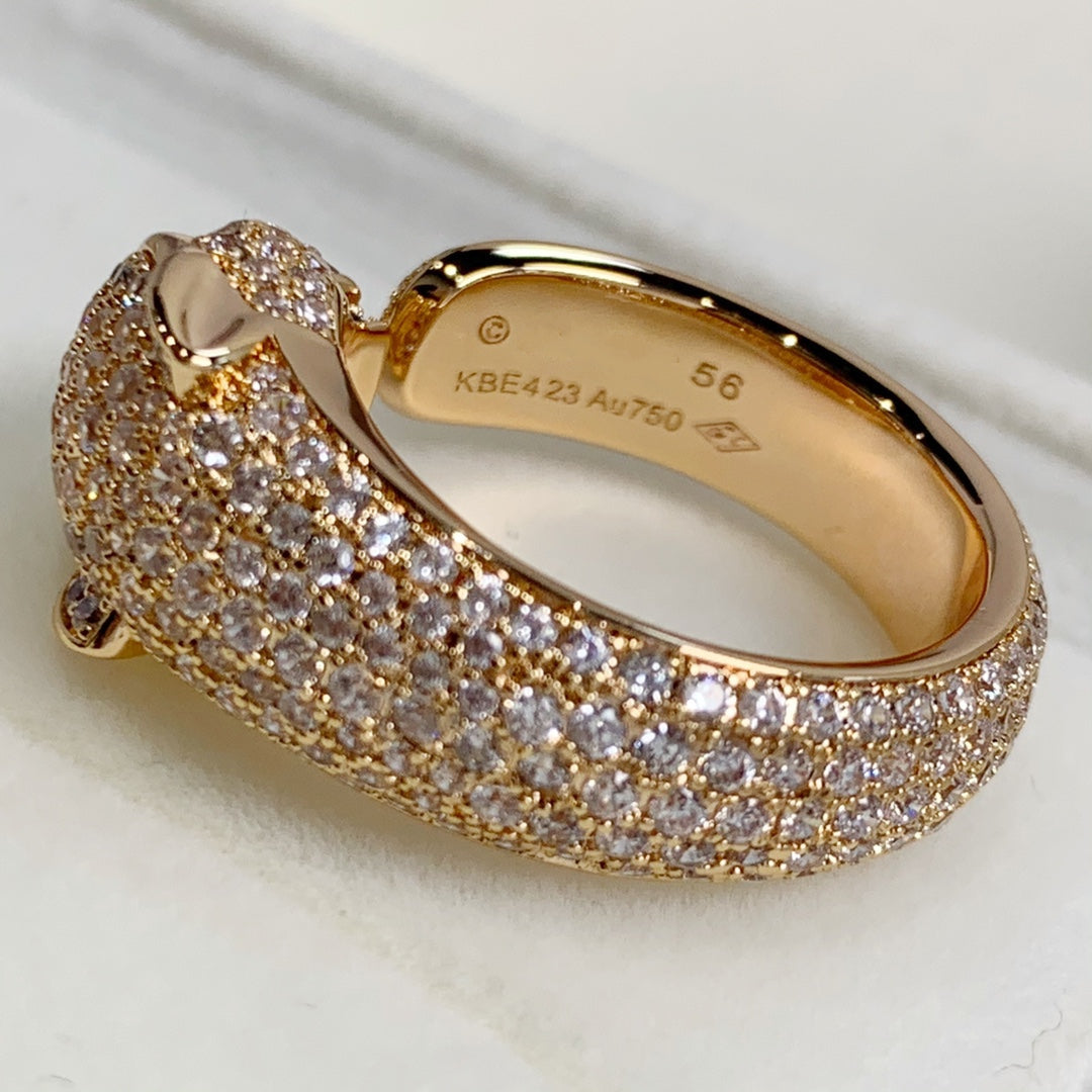 [Perla Lux]PANTHERE PINK GOLD DIAMOND RING