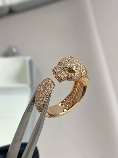 [Perla Lux]PANTHERE PINK GOLD DIAMOND RING