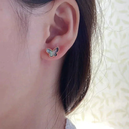 [Perla Lux]BUTTERFLY DARK MOP  EARRINGS