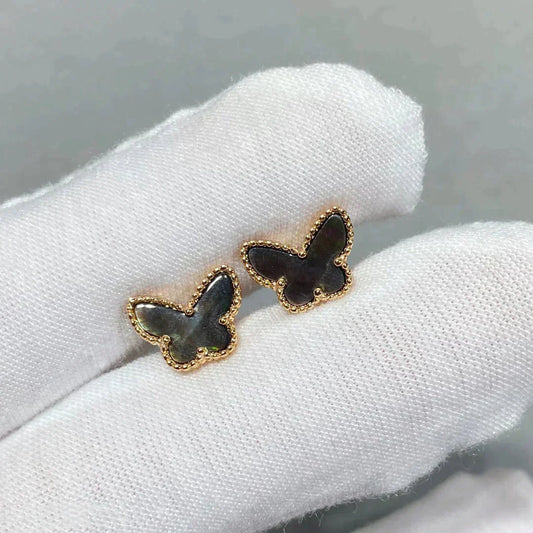 [Perla Lux]BUTTERFLY DARK MOP  EARRINGS