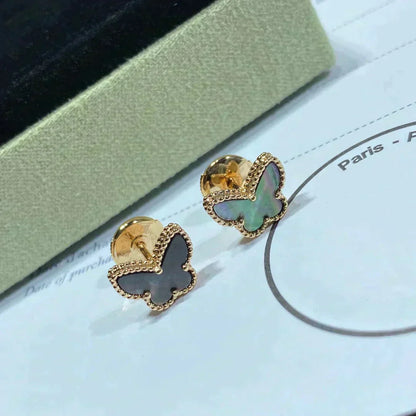 [Perla Lux]BUTTERFLY DARK MOP  EARRINGS