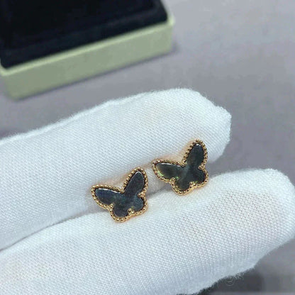 [Perla Lux]BUTTERFLY DARK MOP  EARRINGS