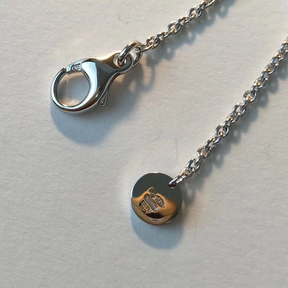 [Perla Lux]ZERO 1 BLACK CERAMIC SILVER NECKLACE