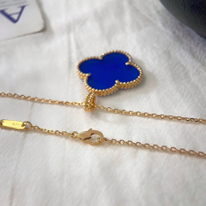 [Perla Lux]CLOVER 25MM NECKLACE TURQUOISE ROSE GOLD