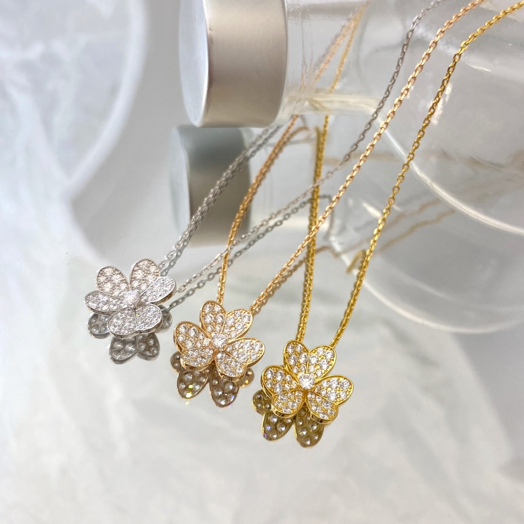 [Perla Lux]FLOWER DIAMOND NECKLACE