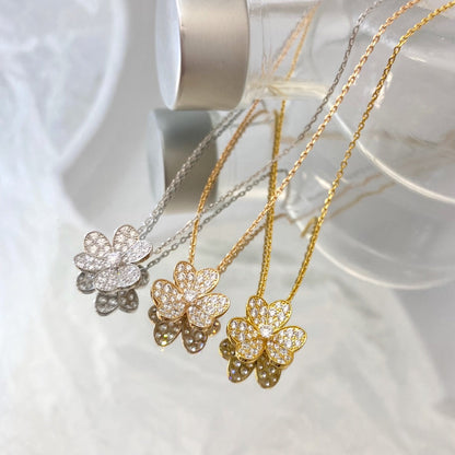 [Perla Lux]FLOWER DIAMOND NECKLACE