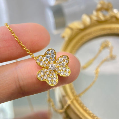 [Perla Lux]FLOWER DIAMOND NECKLACE
